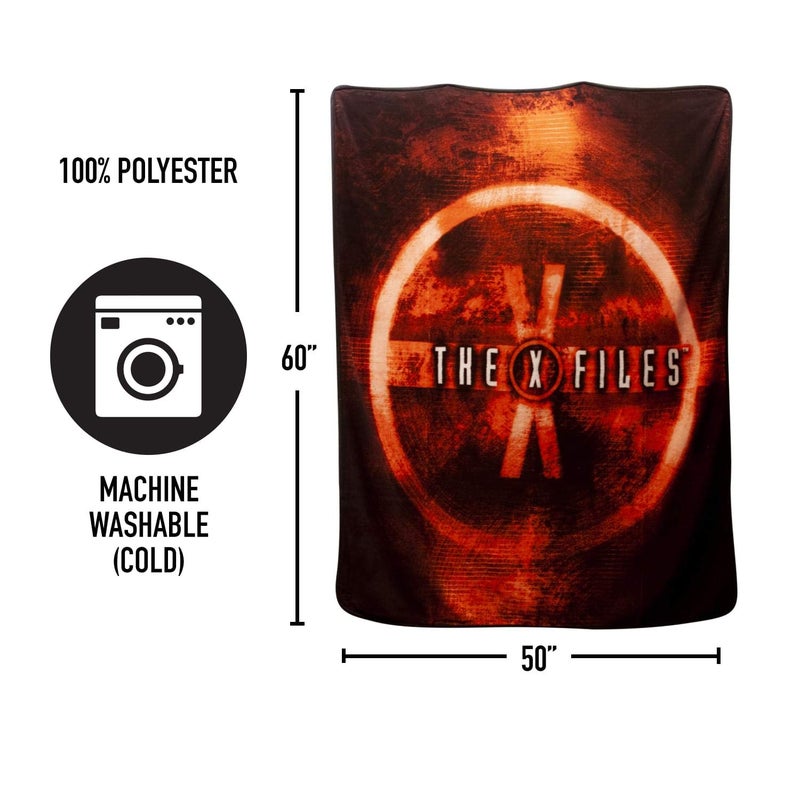 Seven20 منتجات Seven20 من ملفات X | بطانية فليس خفيفة بشعار X-Files | 50 × 60 بوصة - Image 5